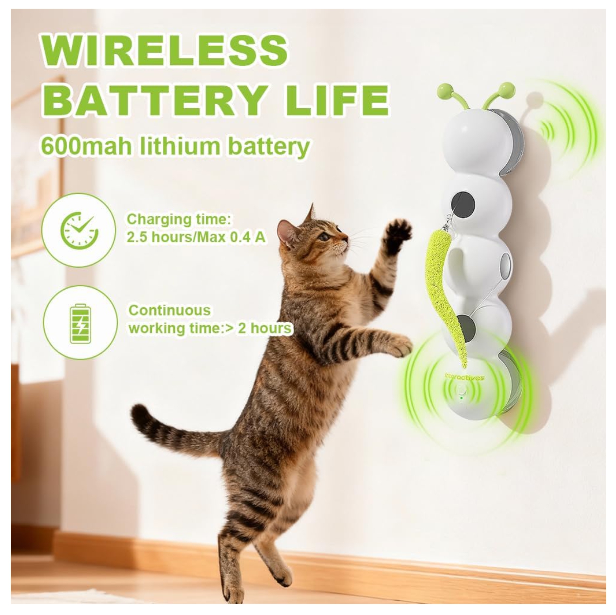 Juguete Interactivo para Gatos Gusano